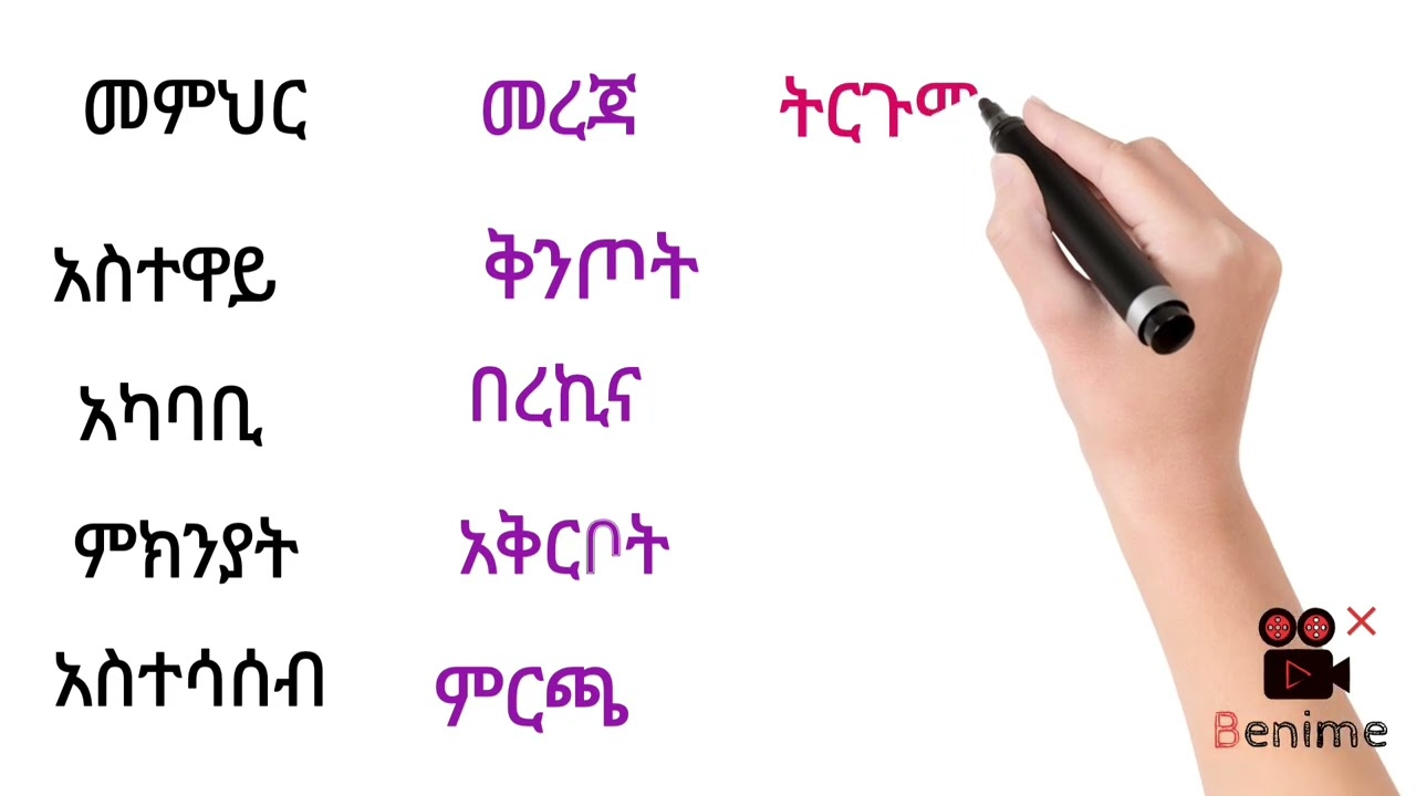 አማርኛ ቃላት ምስረታ ለጀማሪዎች