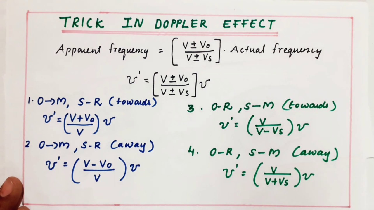 DOPPLER EFFECT | TRICK IN DOPPLER EFFECT | WAVES | CLASS XI PHYSICS | BOARDS, JEE, NEET