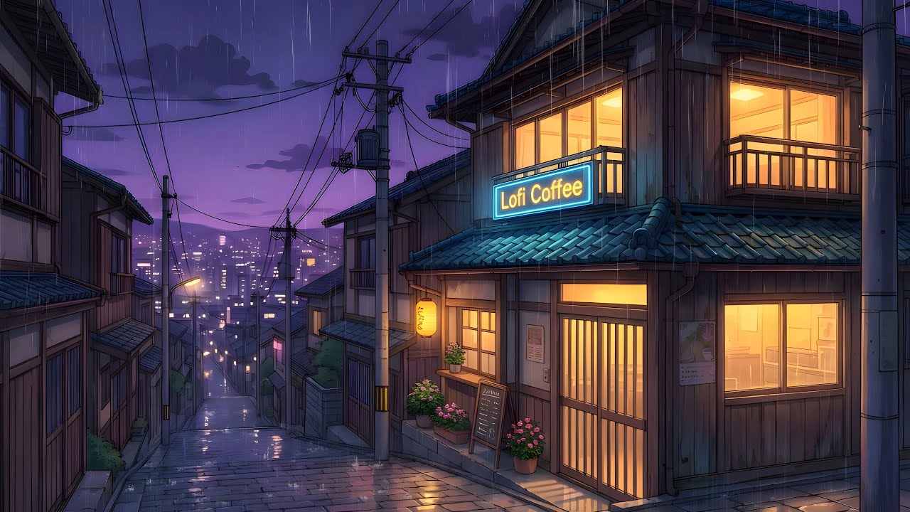 Cozy Rain Café 🌙 1980s & 90s Chill Lofi – Press Play & Feel the Nostalgia