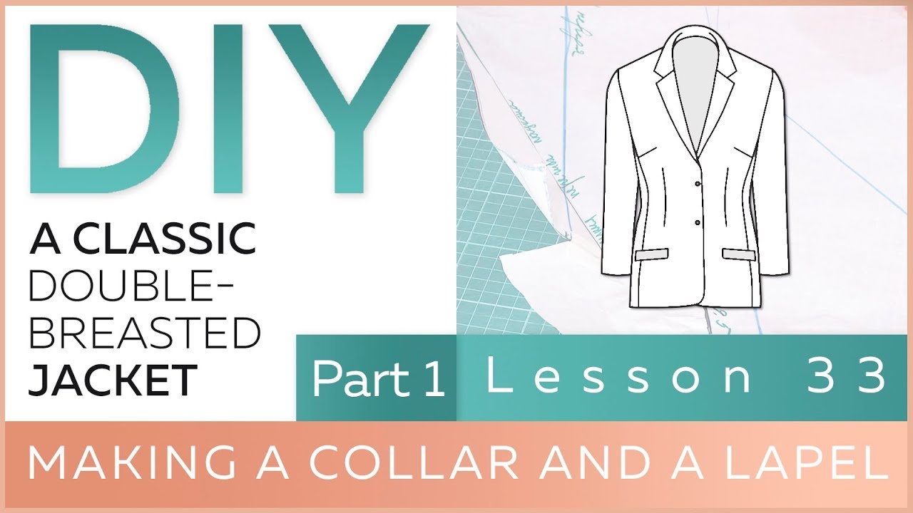 DIY: How to work with basic patterns. A classic double-breasted jacket. Making a collar and a lapel.