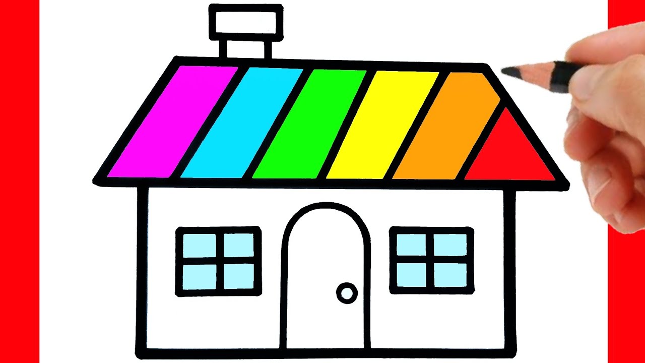 COMO DIBUJAR UNA CASA PASO A PASO FACIL - COMO DESENHAR UMA CASA PASSO A PASSO FACIL