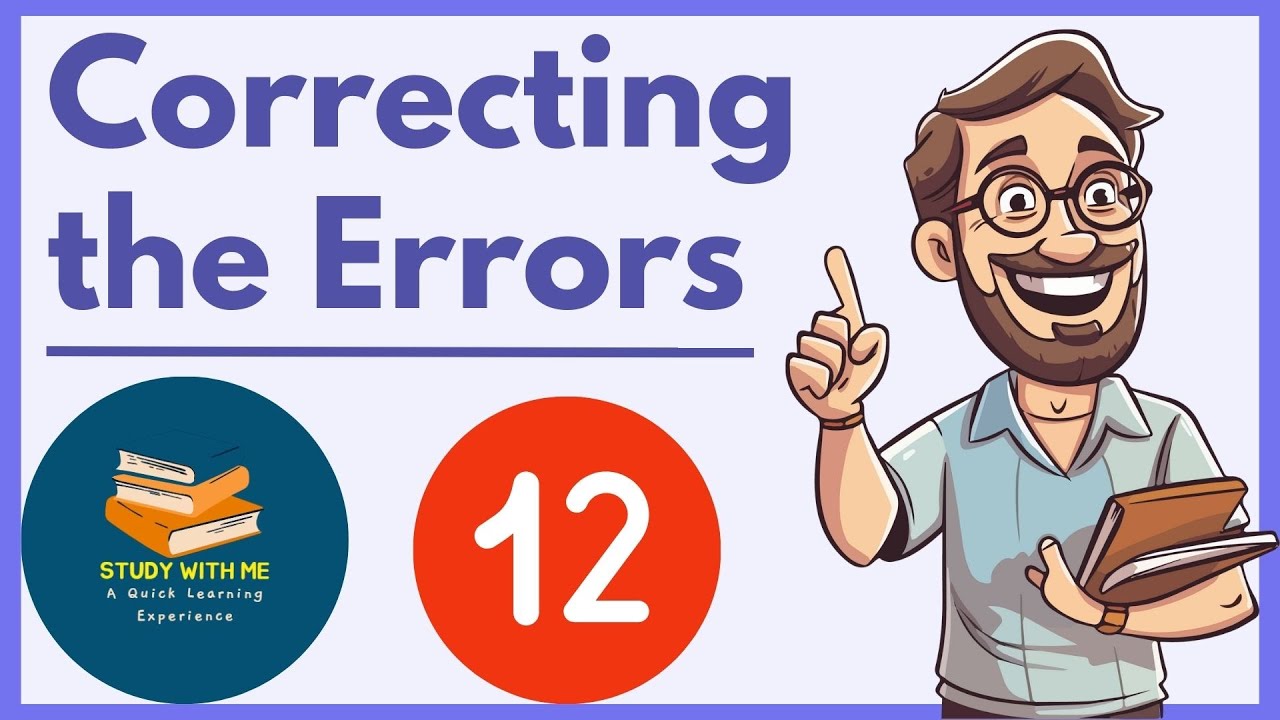 Class12 English Correcting the Errors | Correction of Sentence | Study With Me