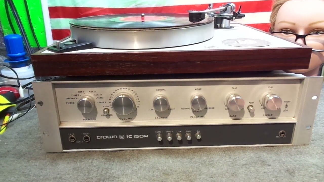 DEMO OF A VINTAGE CROWN IC-150A PREAMPLIFIER SERVICED w/30 Day Warranty FOR SALE