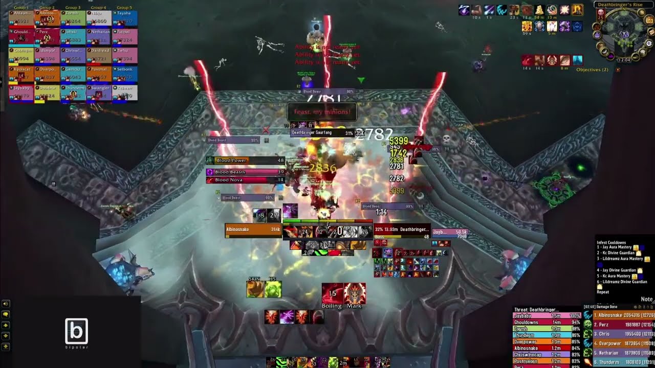 Rank 1 DPS World Deathbringer Saurfang Feral Druid (12,246 DPS) Wrath of the Lich King Classic