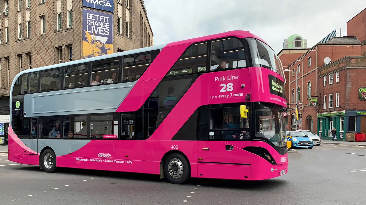 Nottingham city transport pink 28
