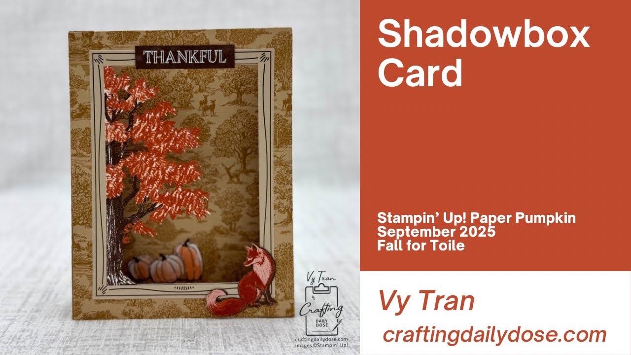 Paper Pumpkin September 2025 Alternative | Shadowbox Card | Fall for Toile