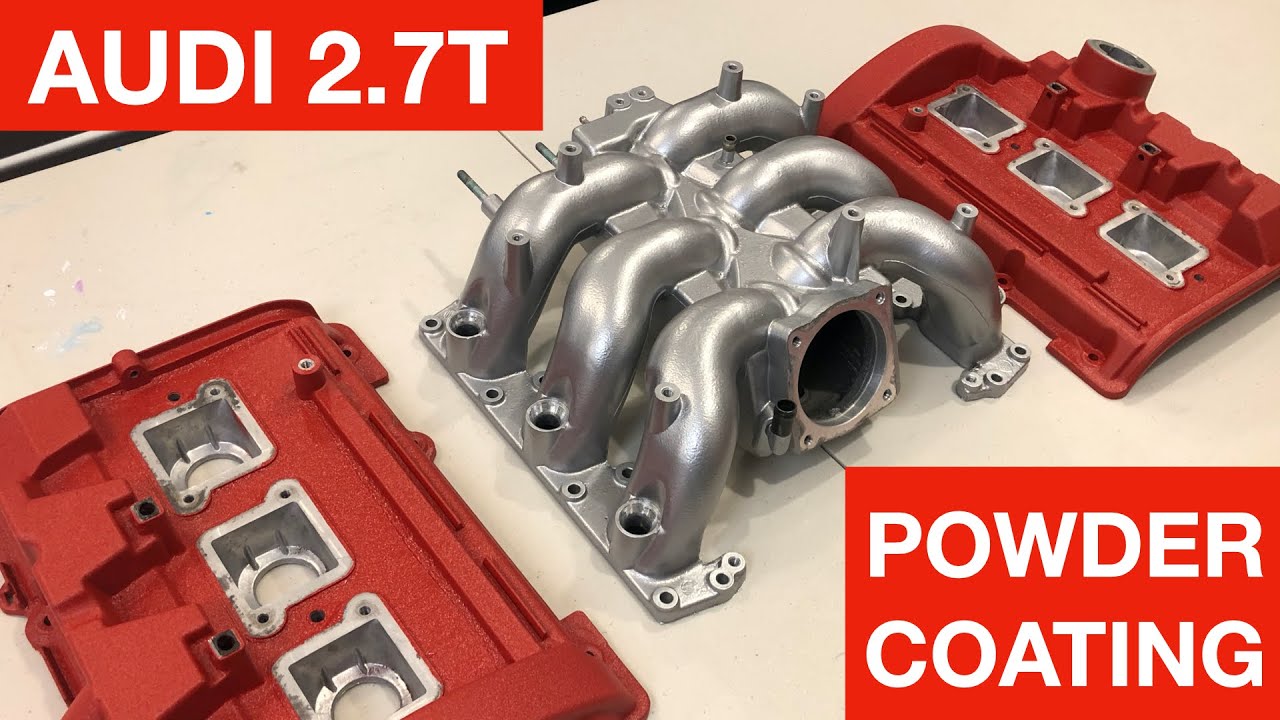Audi 2.7T Intake Manifold / Valve Covers Powder Coated