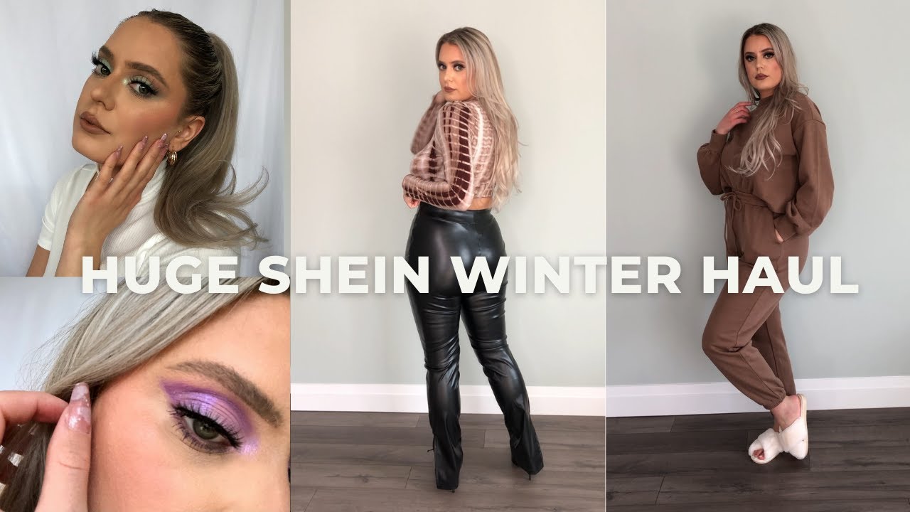 HUGE SHEIN WINTER HAUL | TRY ON & STYLE | SHEGLAM, LINGERIE, JEANS, SHOES + MORE | SIZE 8