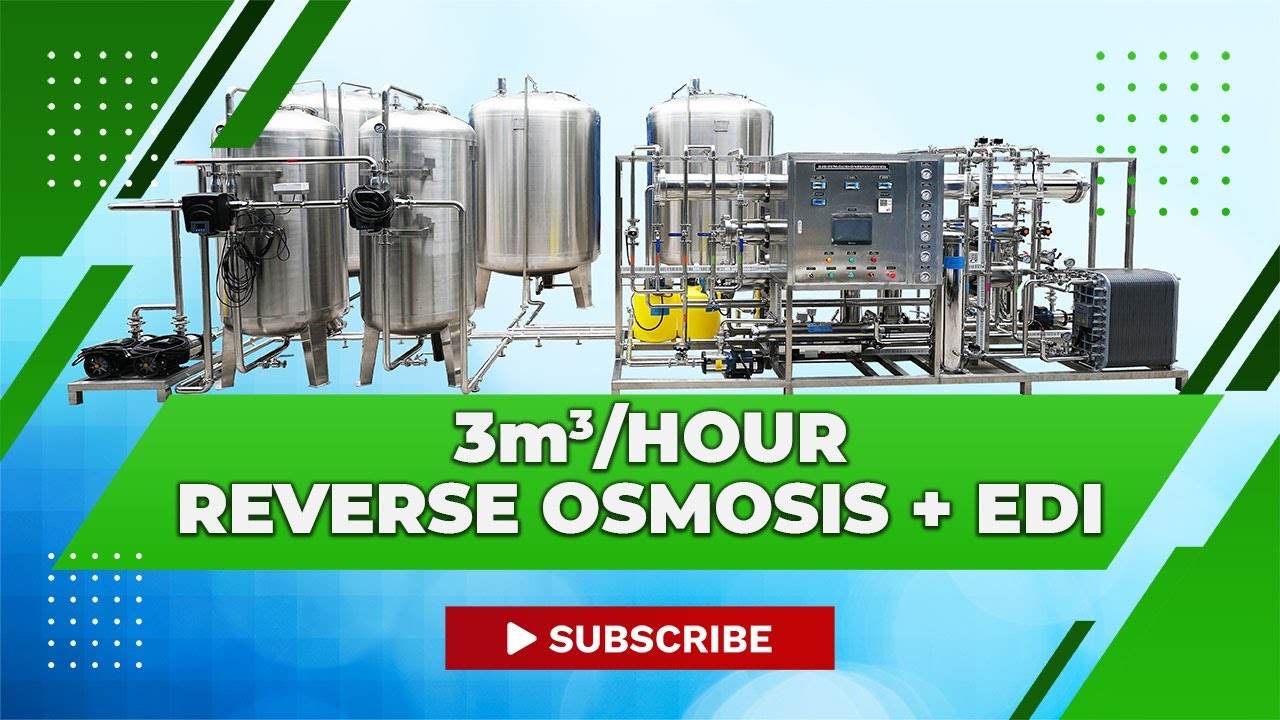 Reverse Osmosis with Electrodeionization Water Treatment Purification System, RO + EDI No Chemicals