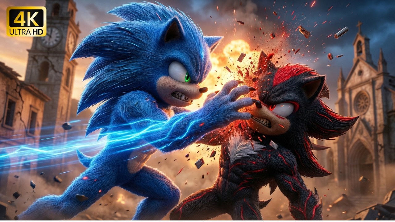 Shadow vs Sonic – Epic Chaos Battle in the Forgotten Old City