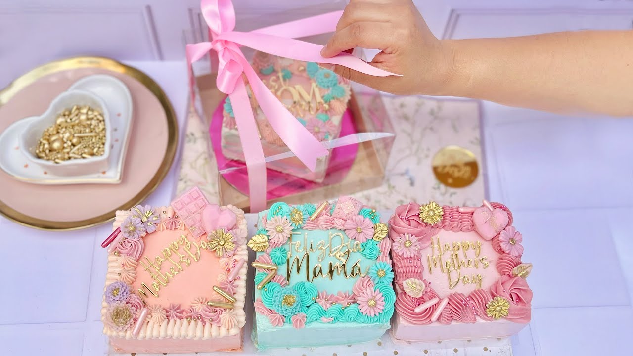 Торт «ПОДАРОК ​​НА ДЕНЬ МАТЕРИ» 🎁 4 идеи украшения тортов «ДЕНЬ МАТЕРИ» на продажу