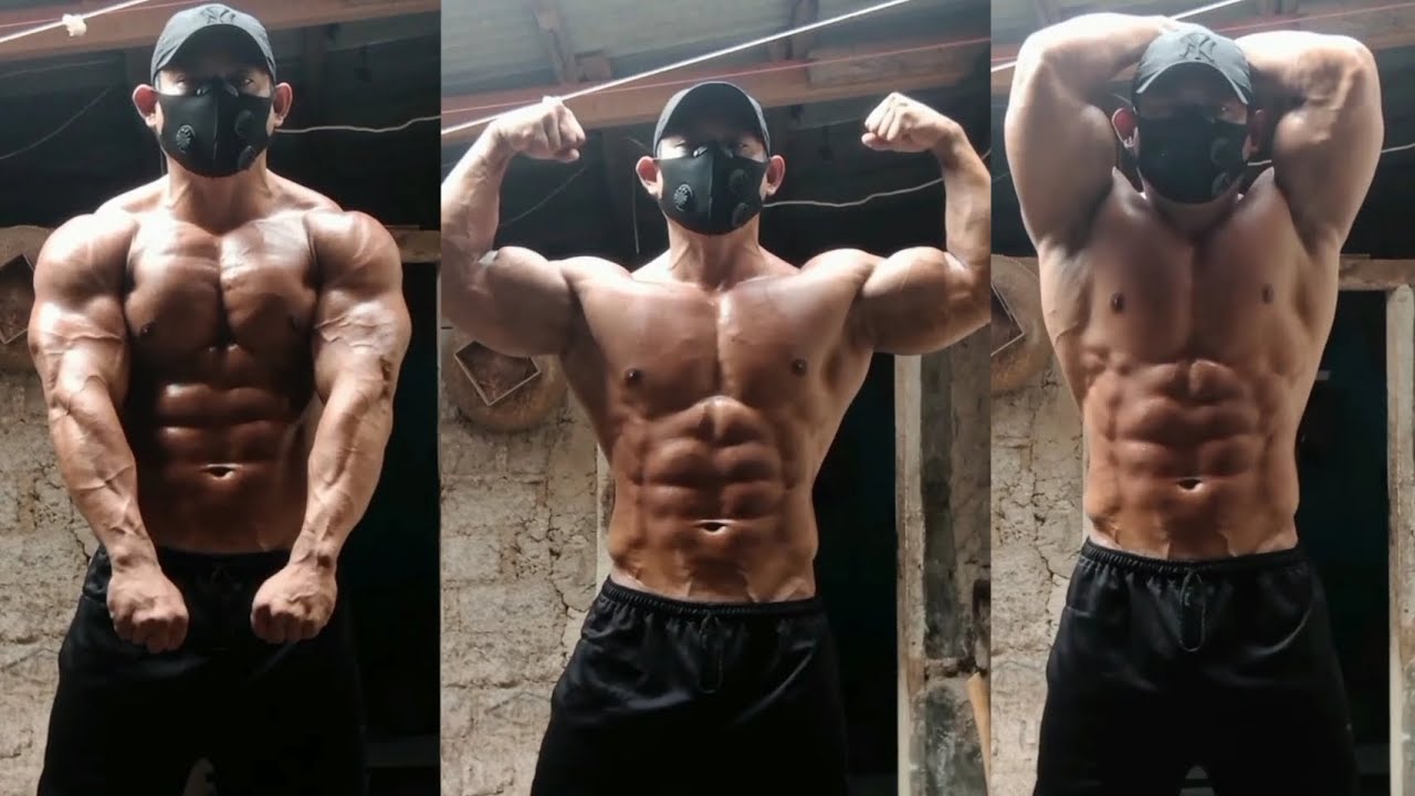 Indonesian Bodybuilder Muscle Flexing