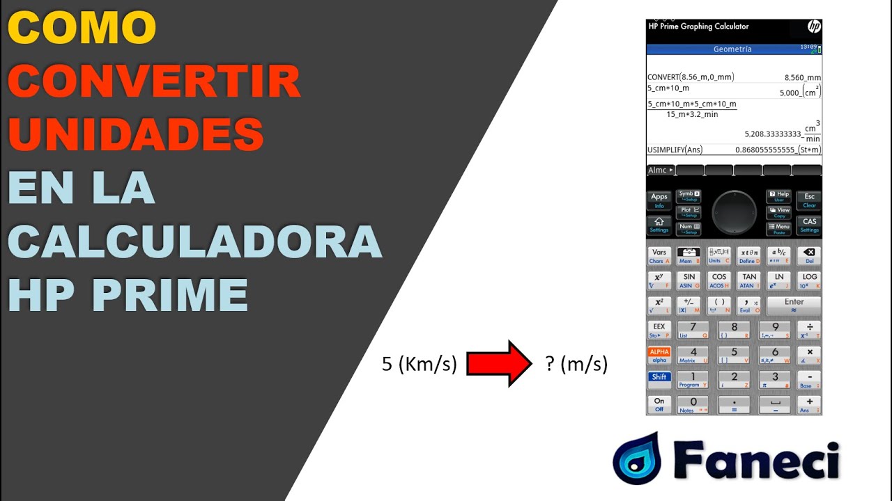 COMO CONVERTIR UNIDADES EN LA CALCULADORA HP PRIME✅