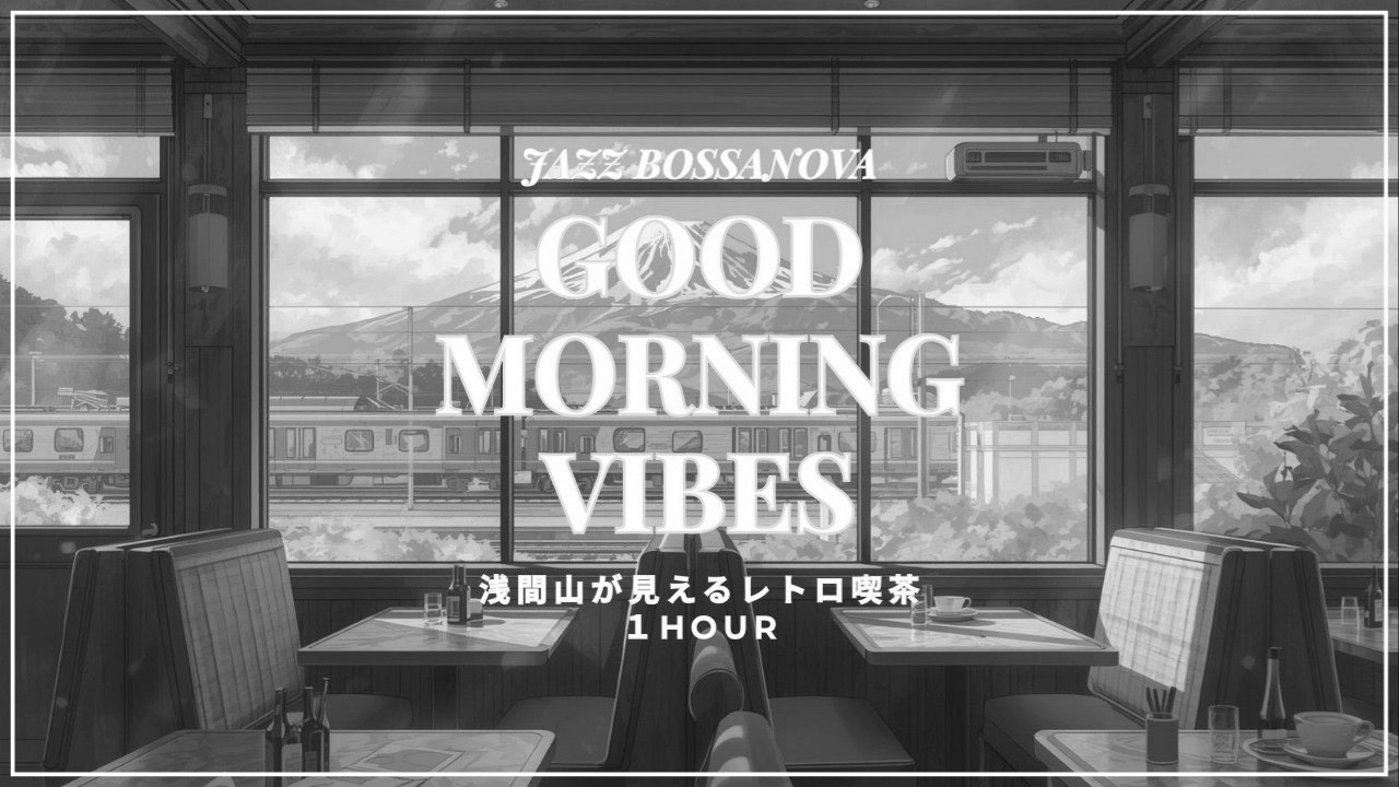 Good Morning Vibes | 浅間山が見えるレトロ喫茶BGM | Study, Relax, Morning Jazz【1h】