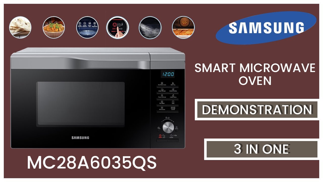 Samsung mc28a6035qs smart oven 28 litre demo and review