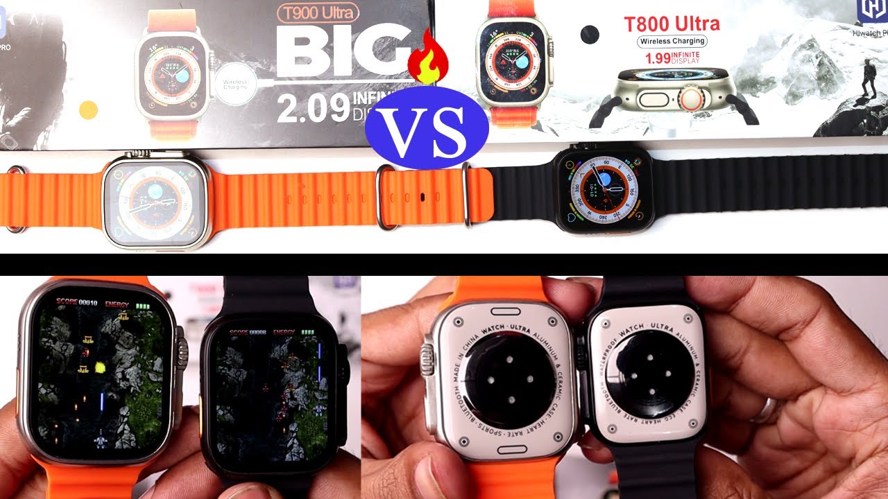 T900 Ultra vs T800 Ultra Smart Watch Side By Side Comparison