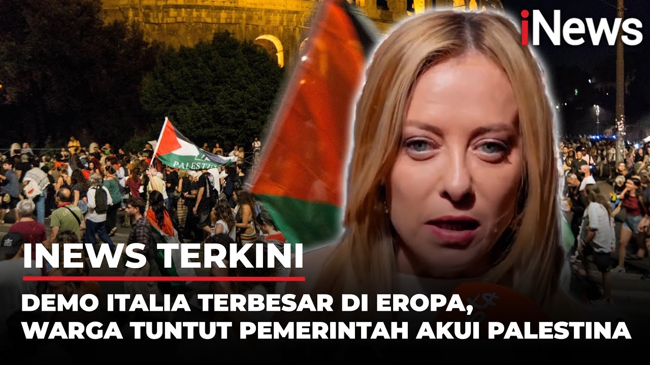 Ricuh! Warga Italia Demo Besar-besaran Imbas Pemerintah Tak Akui Palestina | iNews Terkini
