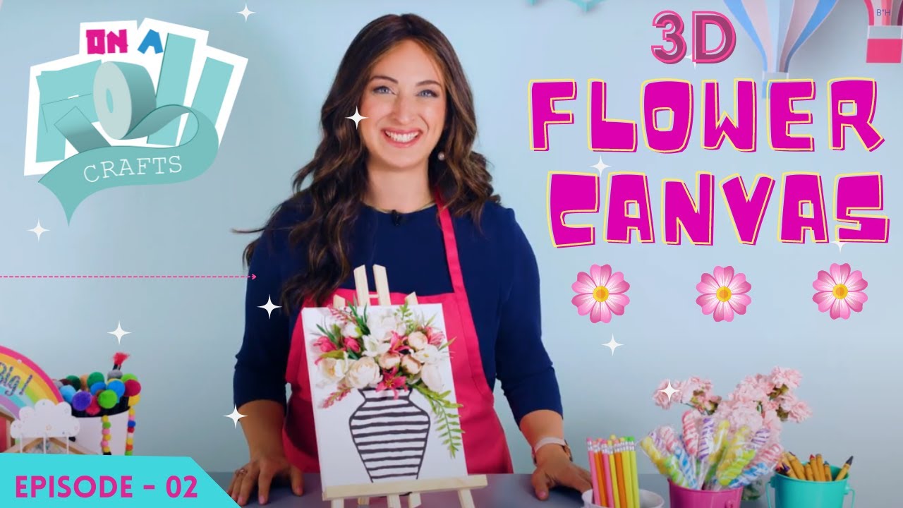 3D Flower Canvas | Flower Craft