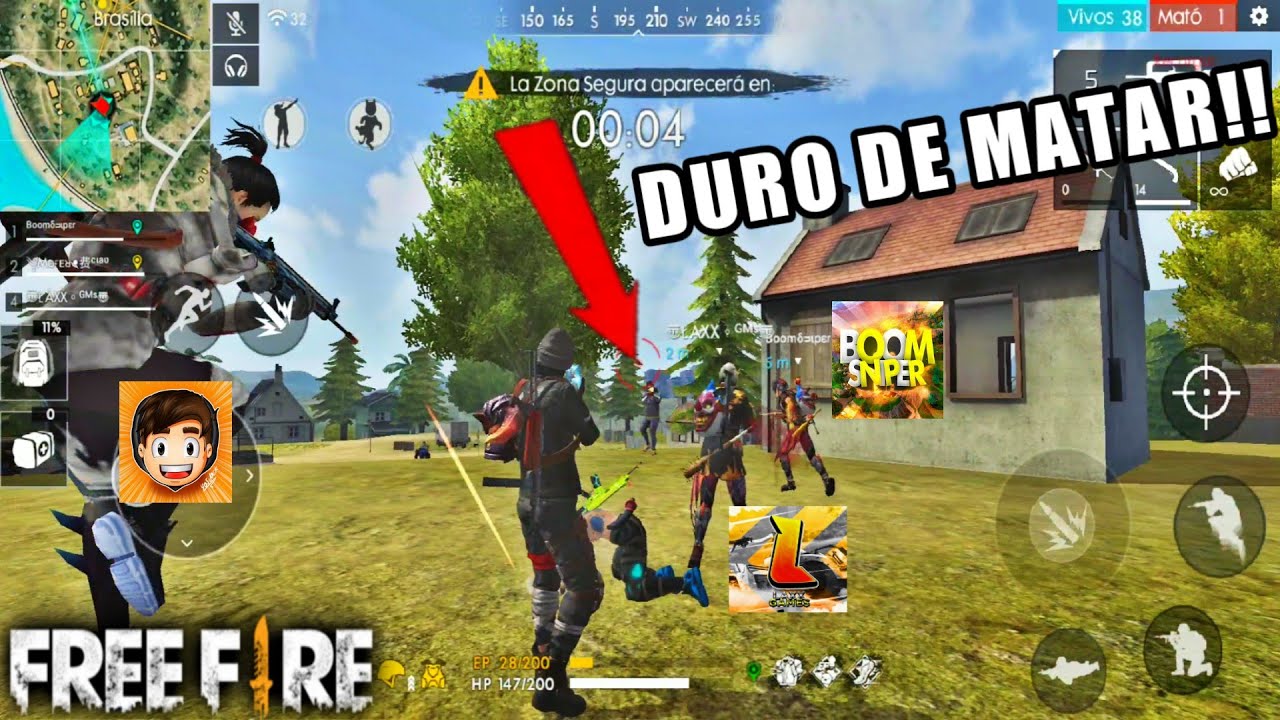 NOS ENFRENTAMOS AL MEJOR JUGADOR DE FREE FIRE c/ BoomSniper Laxxgames y Mofers1Games