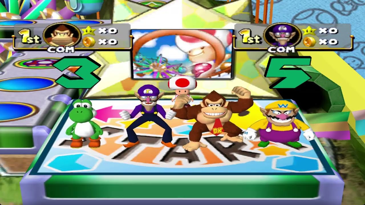 Mario Party 4 - Story Mode with Yoshi on Expert Mode Part 5 (Toad's Midway Madness)