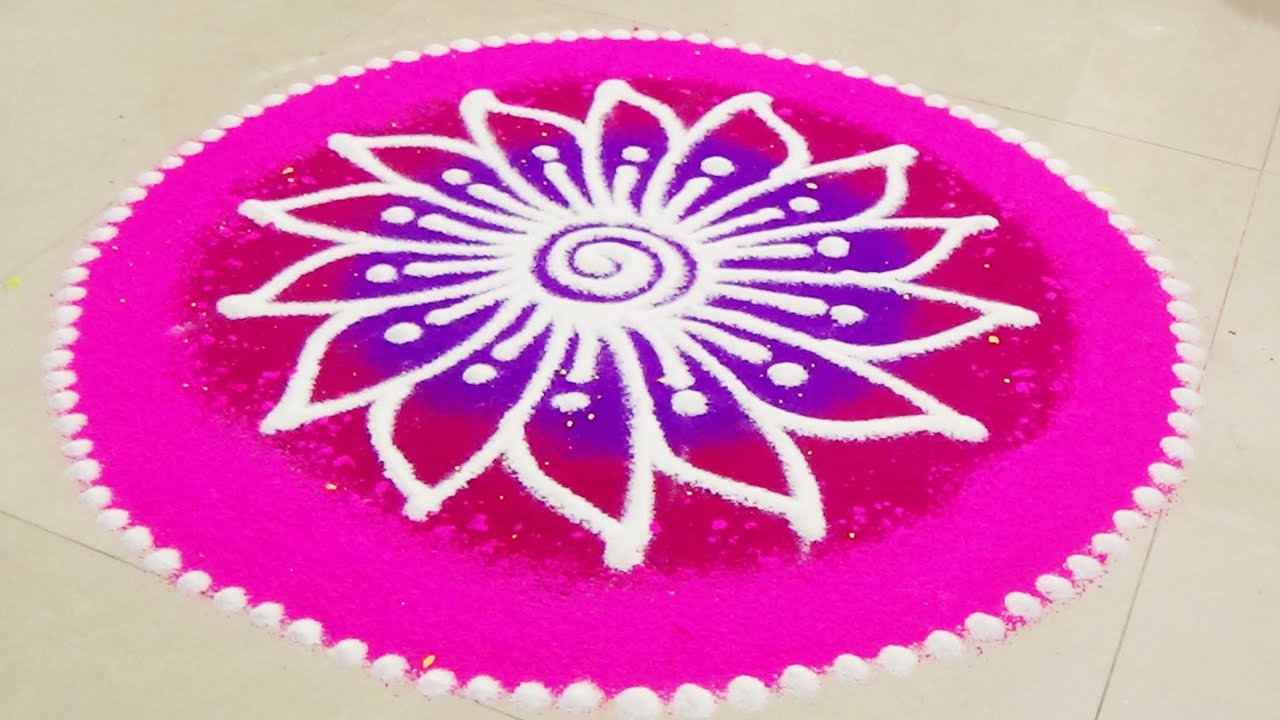 Simple & Cute Hand Rangoli DIY:How To Draw Rangoli(Basics) By MehndiArtistica