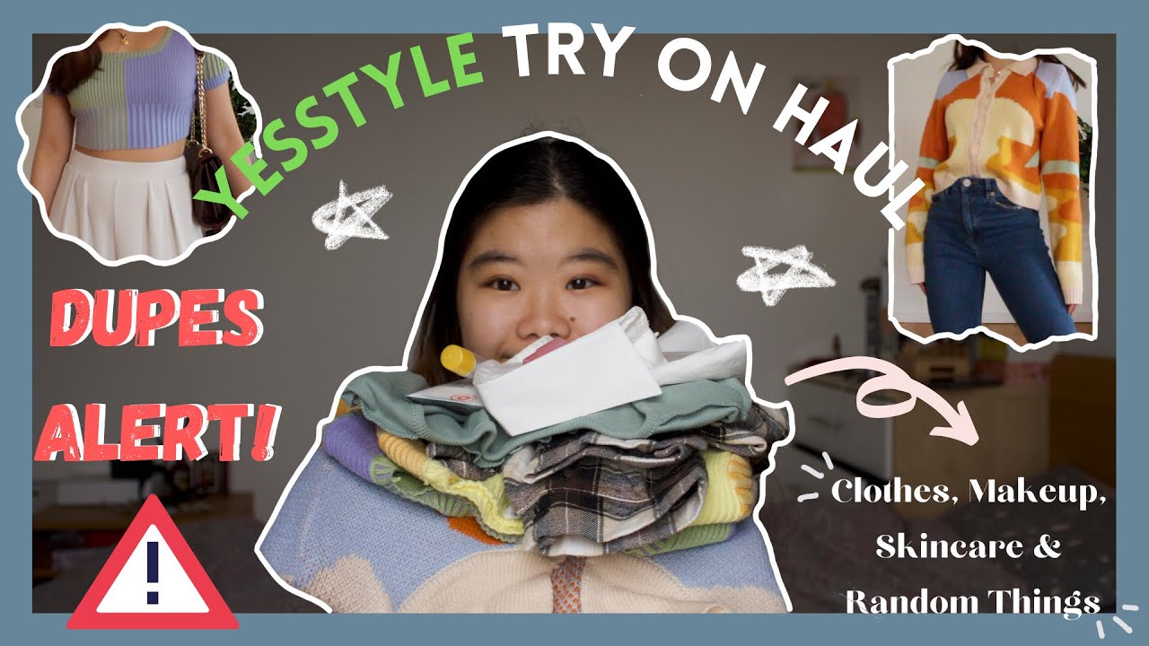 YesStyle try-on haul + review 2021 || lots of trendy dupes ft. Blackpink Jennie top & House of Sunny