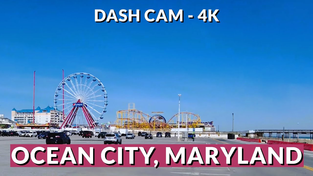 Ocean City, Maryland 4K Drive: Coastal Majesty and Boardwalk Bliss | City Tour