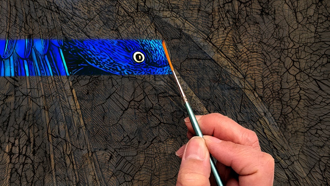 Moldy Flood Damaged Art Print Restoration - ''See the Catch''