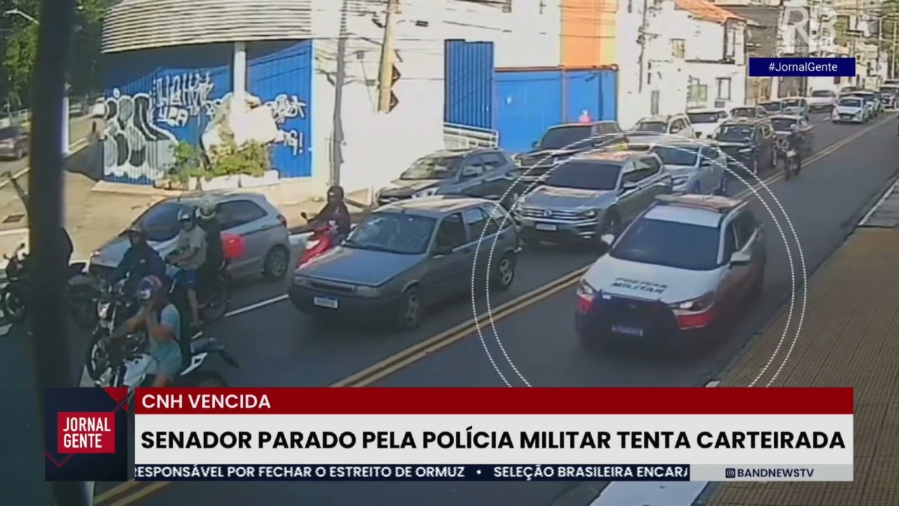 Senador com CNH vencida e carro sem placas amea&ccedil;a PMs | Jornal Gente