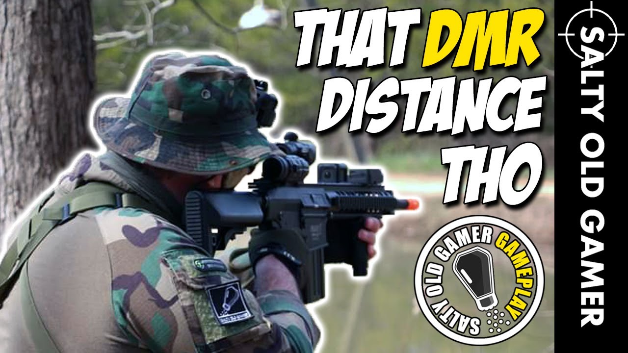 Airsoft DMR DISTANCE Gameplay | So Satisfying! | SaltyOldGamer Airsoft Gameplay