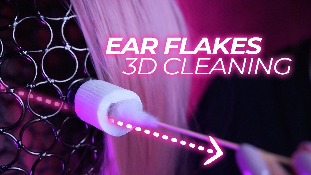 ASMR Dry Ear Flakes Cleaning for Extreme Tingles | 3D Brain Penetrations (No Talking)