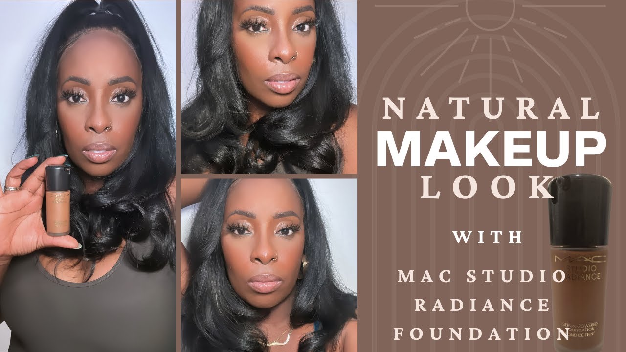 Natural Makeup Look with the MAC Studio Radiance Foundation on Dark Skin-NW50