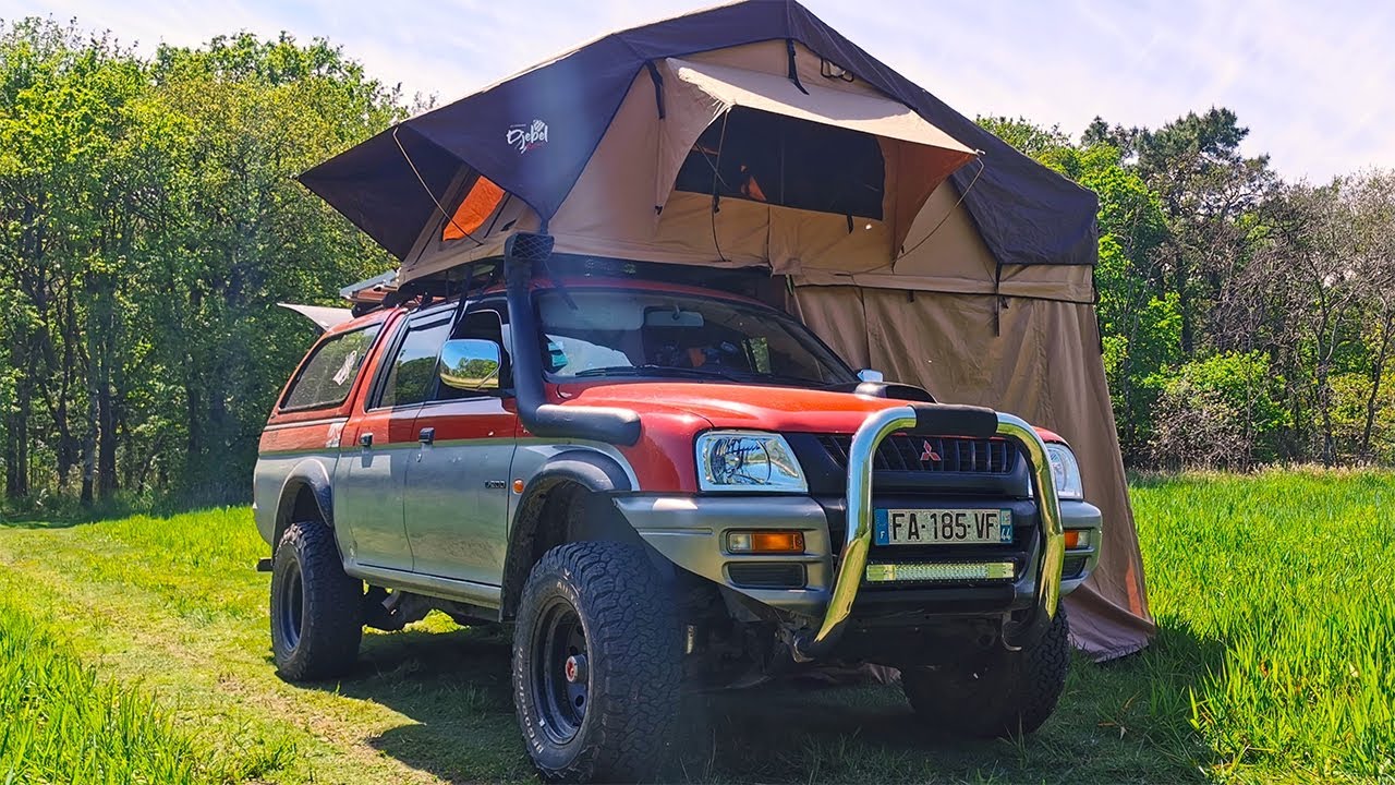 On installe notre tente de toit et notre annexe ! Rooftent 4x4
