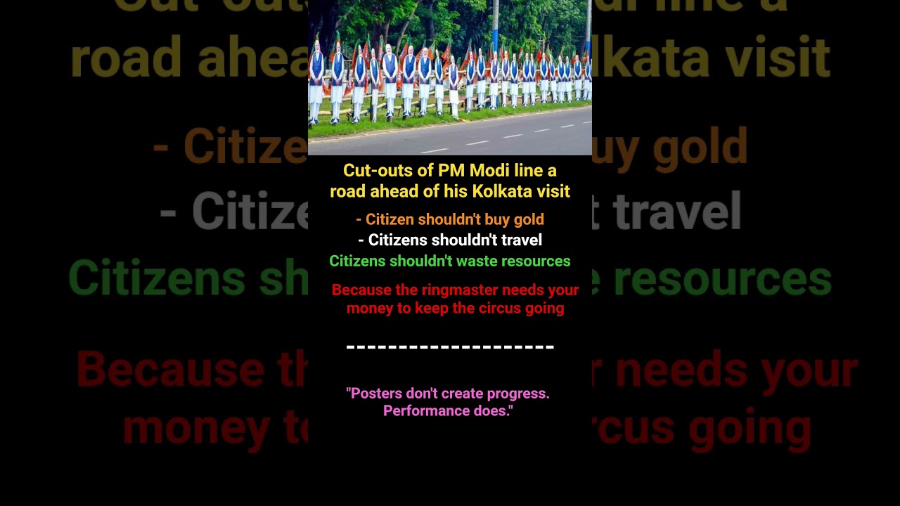 Kolkata Covered with Modi Cut-Outs? Viral Political Debate Explained! 🇮🇳 #shorts #modi #kolkata #bjp