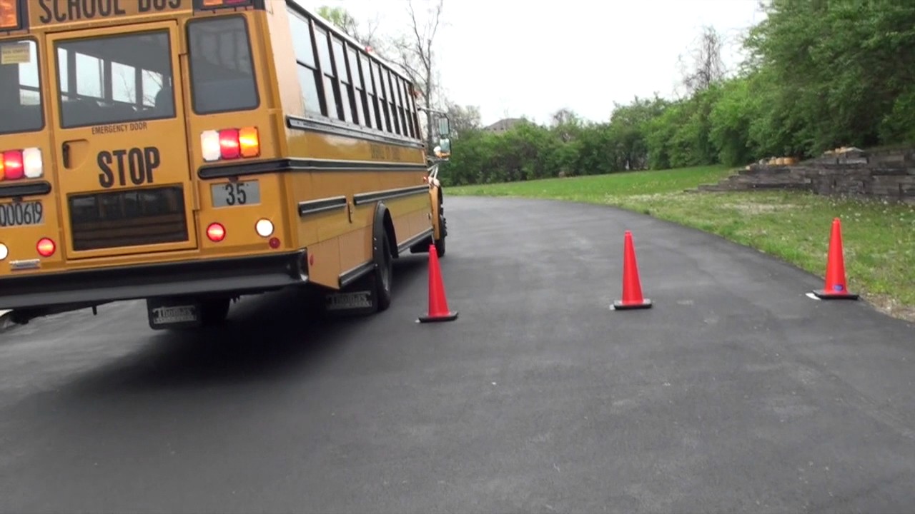 CDL Class B skills - Parallel parking, passenger side  (blind side)