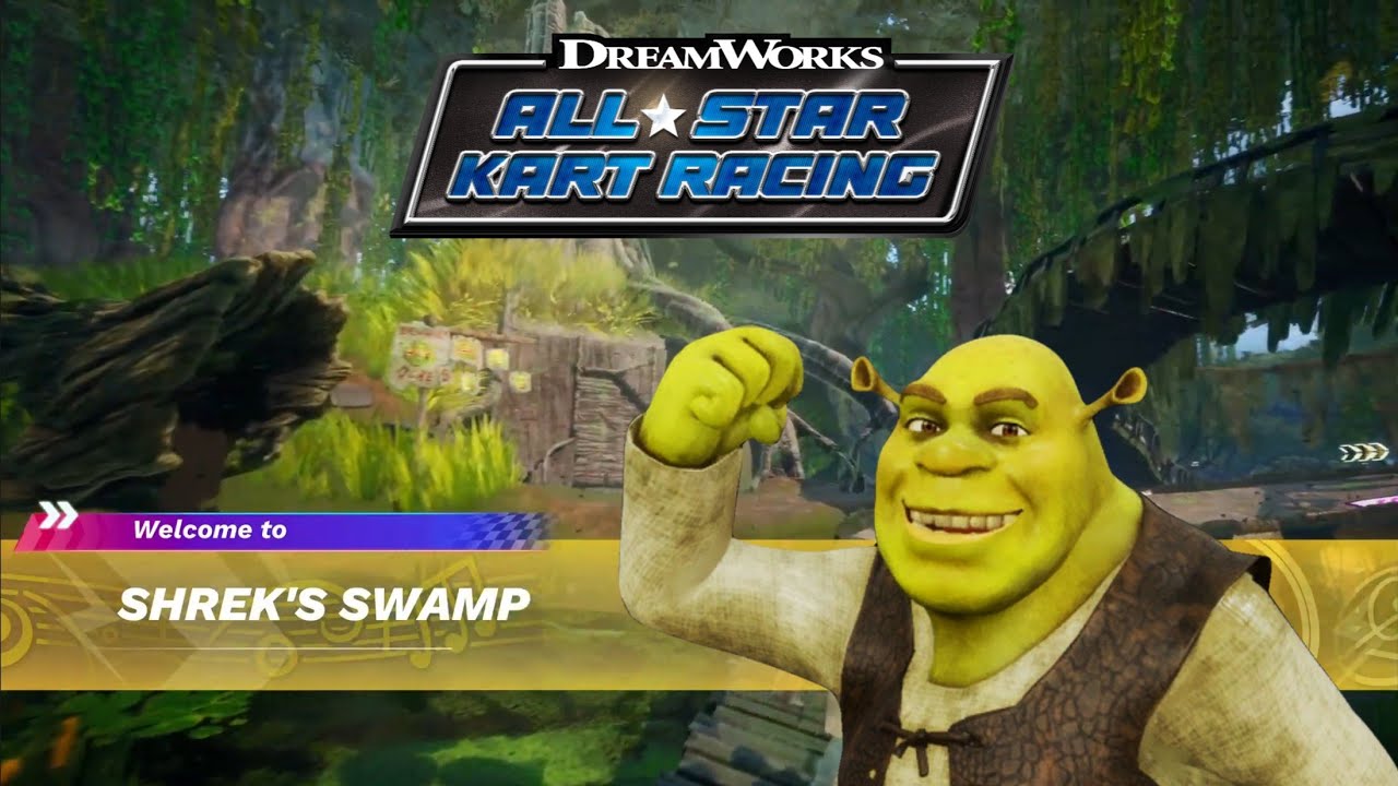 DreamWorks All-Star Kart Racing | Shrek's Swamp (Free Race) with Shrek