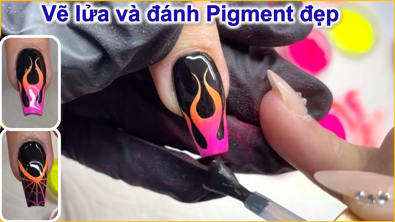 Vẽ lửa design và Đánh pigment làm sao cho đẹp | Christine Lam