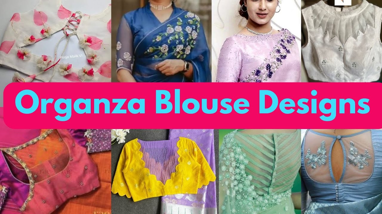 Organza Blouse Designs New | Organza Saree Blouse Designs | Organza Blouse Backneck Design #trending