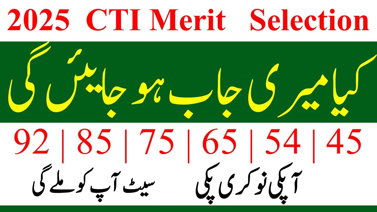 CTI Jobs 2025 | College Teaching Internees Jobs 2025 | CTI Jobs Selection | cti jobs 2025 | cti job