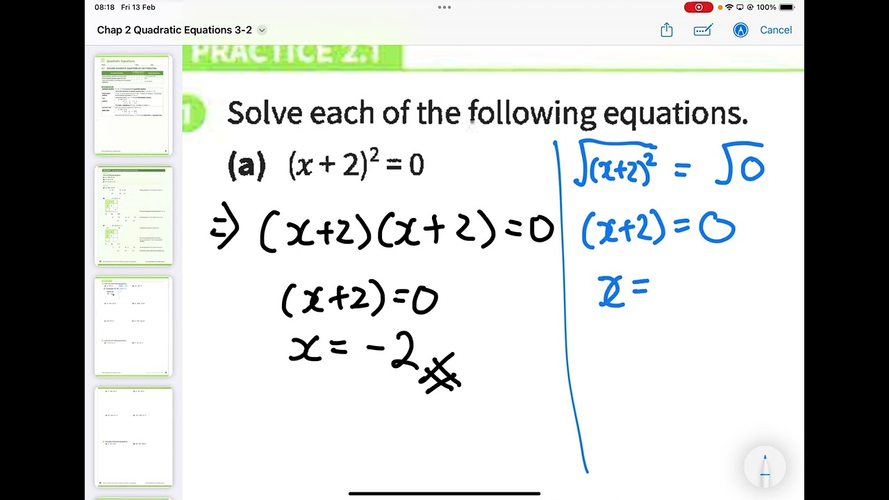 3 2 Solving Quadratic Eq through factorisation part 1