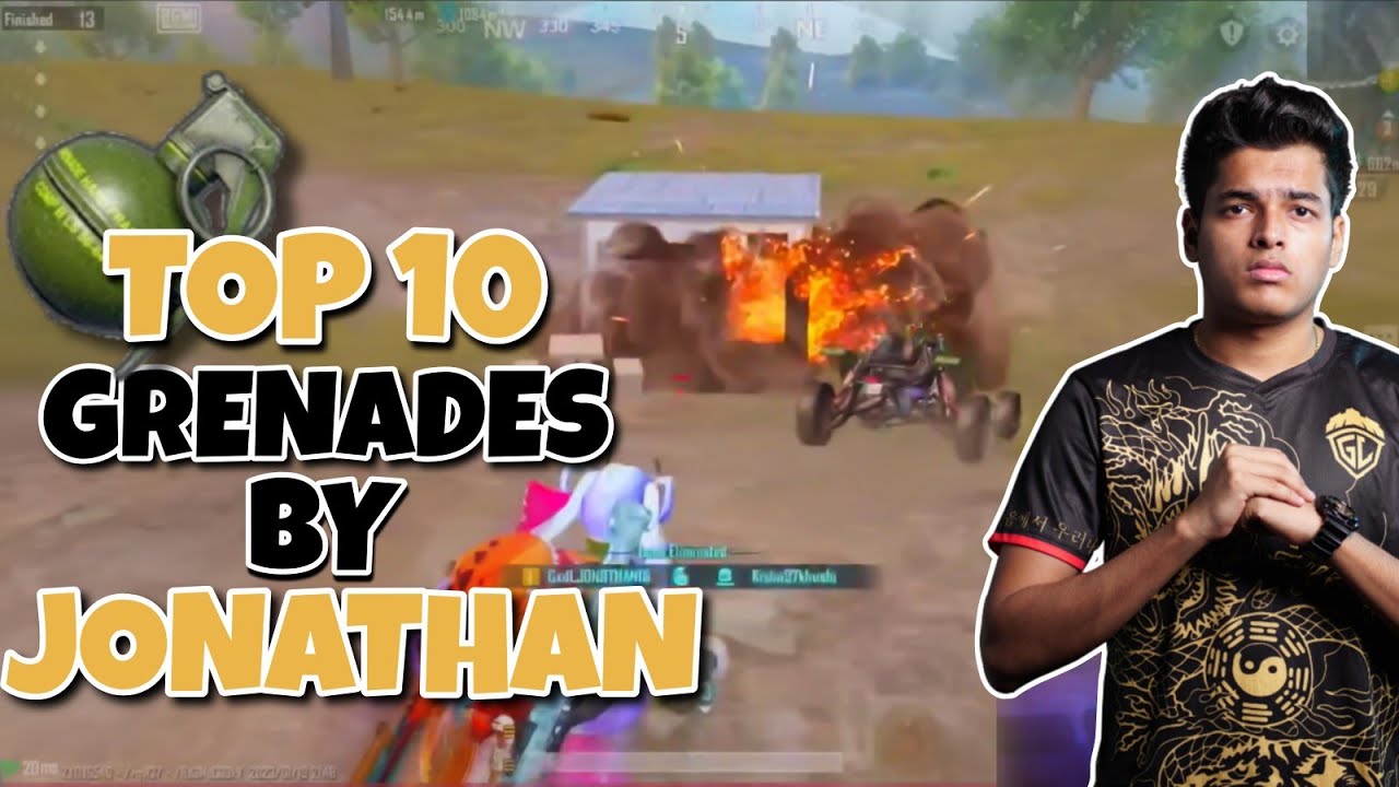 Jonathan Top 10 Best Grenades 💣  | Pubg Mobile | SUMIT GAMING