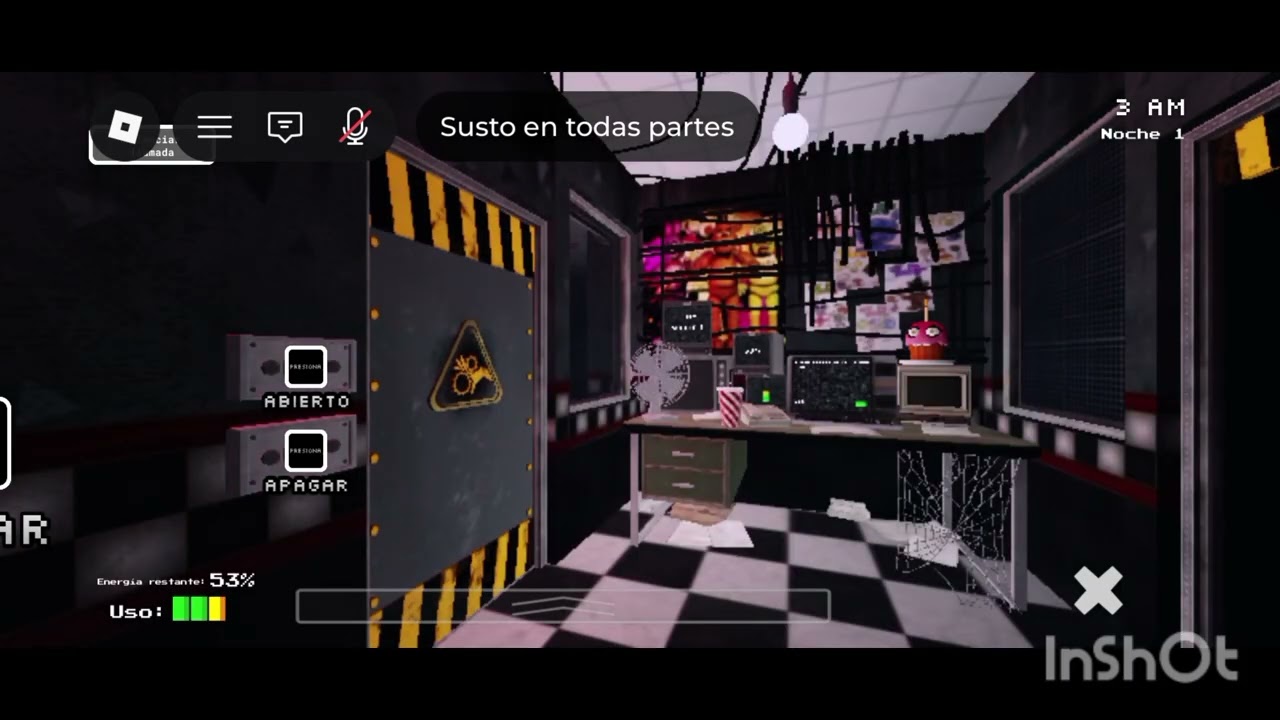 Fnaf coop FNAF 1 pero no podré abrir la puerta si se asoma algún animatronico 