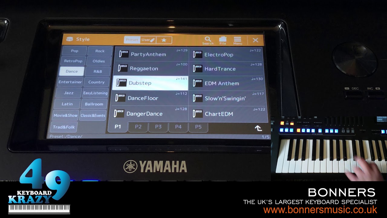 Yamaha Genos Keyboard - Dance Styles