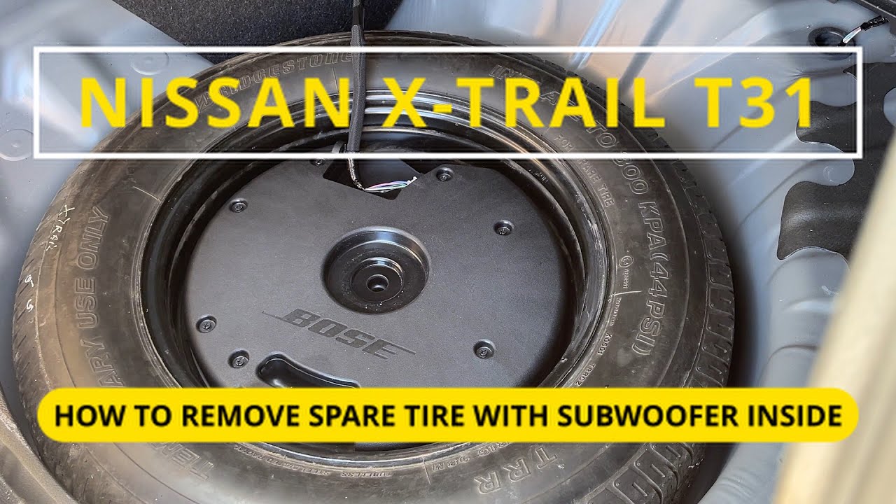 How to remove spare tire NISSAN X-TRAIL T31 2007 - 2013