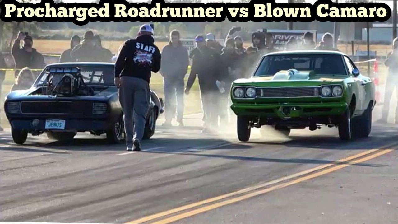 Procharged RoadRunner vs Blown Camaro at Streets of Wagoner Oklahoma