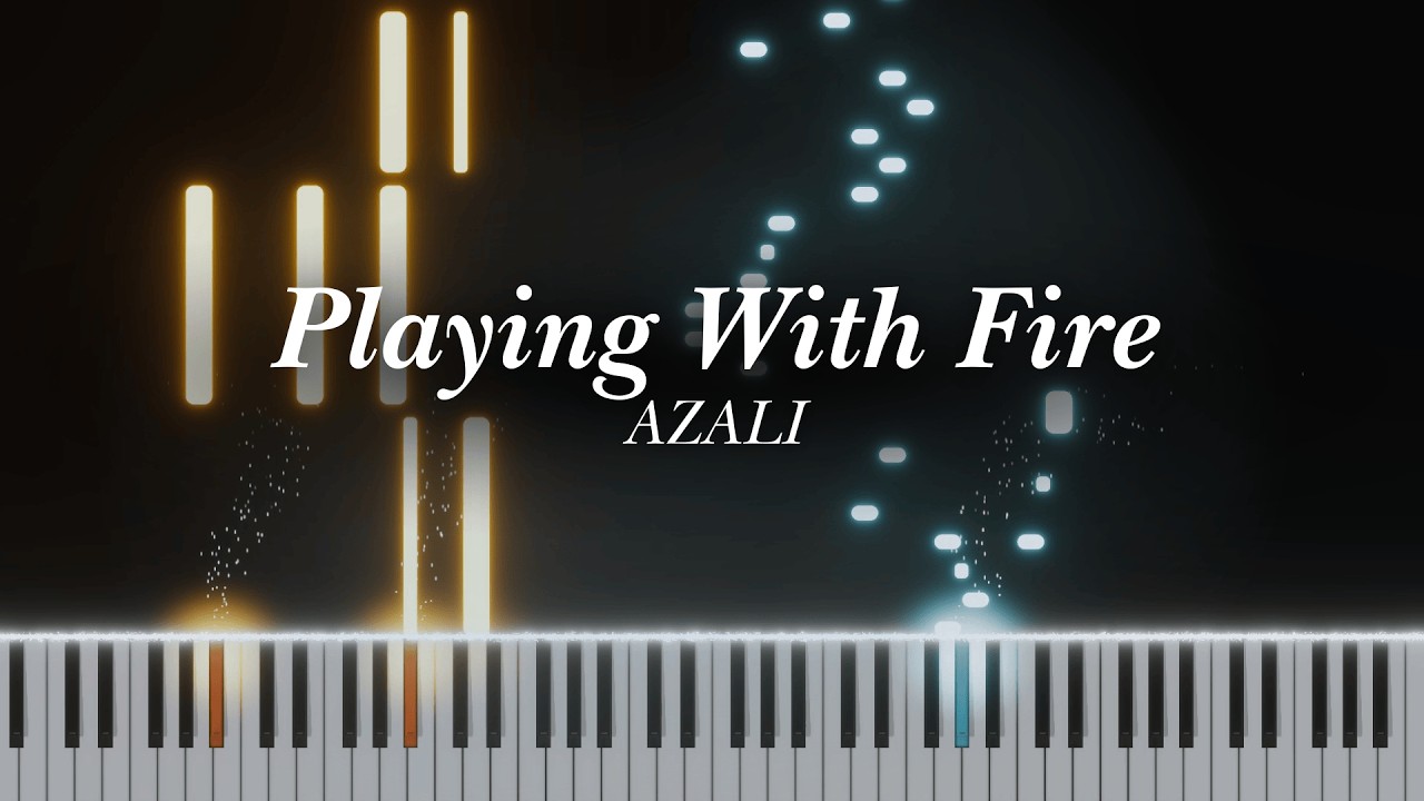 PLAYING WITH FIRE - AZALI | Piano Tutorial (Visualizer)