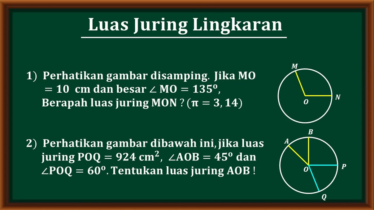 Cara menentukan luas juring lingkaran