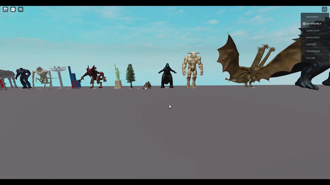 ROBLOX Size Comparison