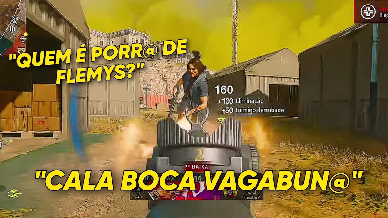Flemys xingando mulher tóxica no squad - COD Warzone