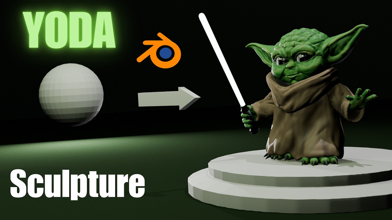How I Created a Yoda Sculpture in Blender